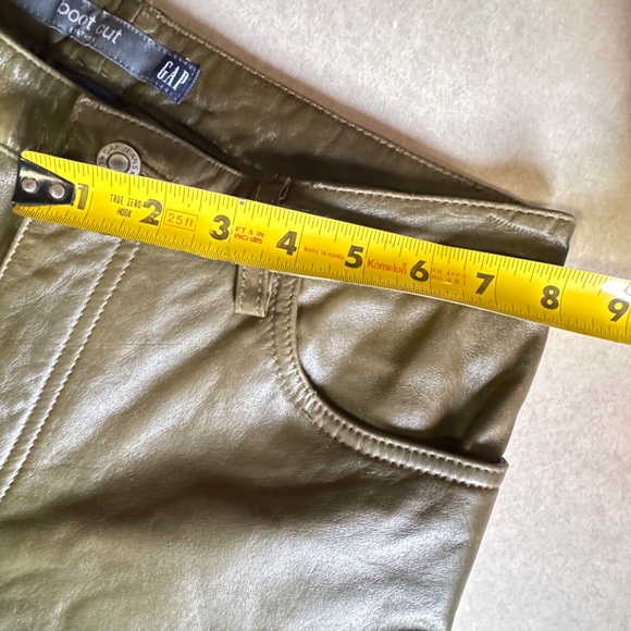 GAP Army Green Leather pants in Boot Cut Size 8 - Picture 7 of 9
